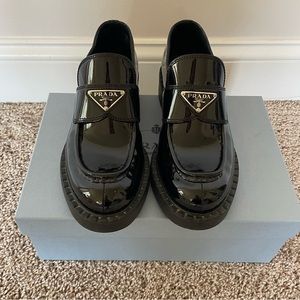 Prada Black Patent Leather Loafers